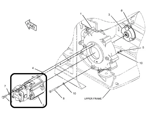 Hydraulic pump Caterpillar 303.5, view 6