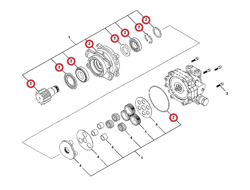 Swing drive pinion Volvo EC20, view 2